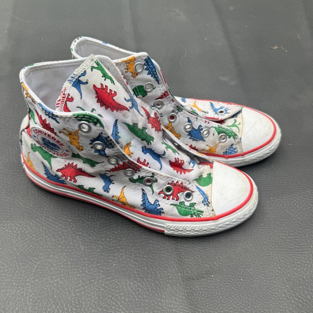 Converse Youth 3 Hightop Chuck Taylor All Star Dinosaur DINOVERSE Shoes No Laces